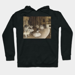 Ballet Rehearsal on Stage by Edgar Degas Hoodie